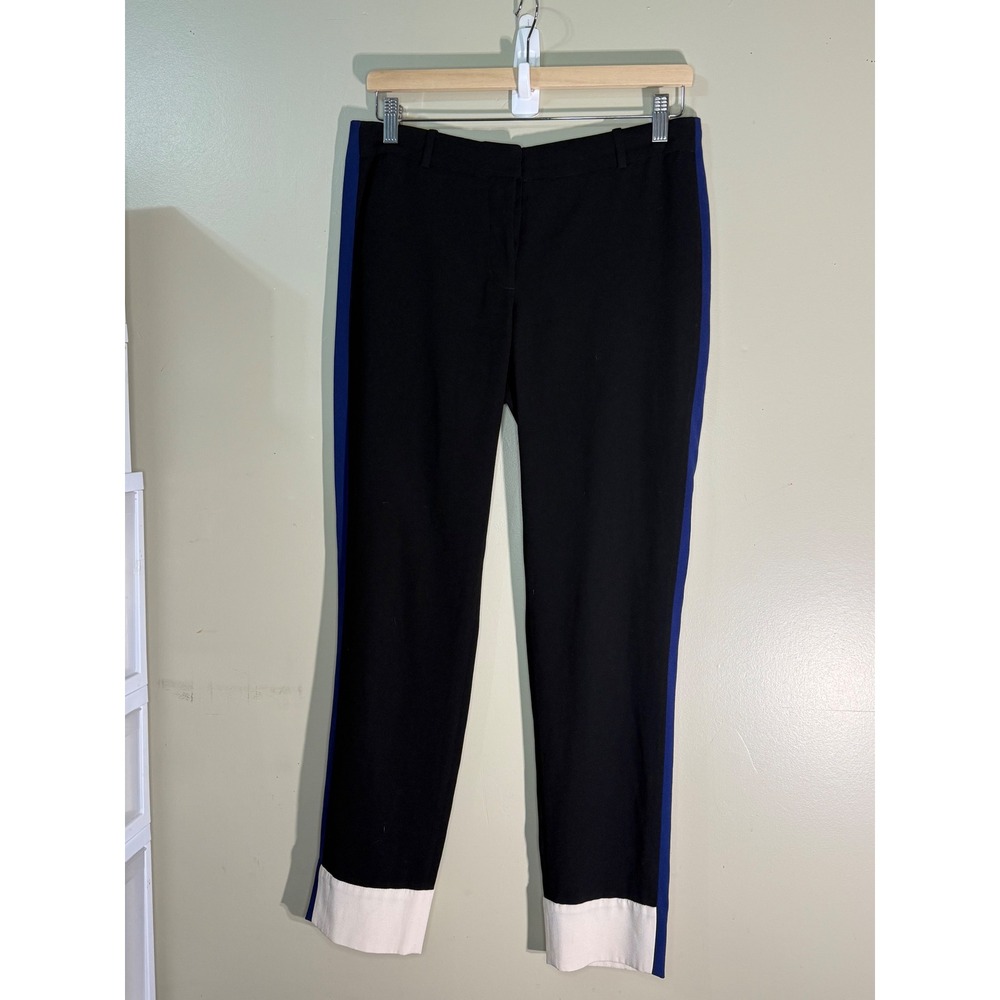 Wilfred Aritzia Minimalist Black Blue Side Stripe Tuxedo Pants Size 6